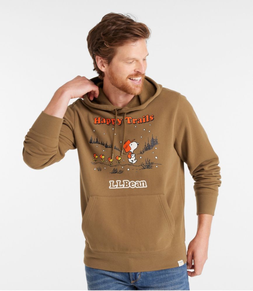 LLBean x Peanuts Snoopy Happy Trails Langarm T-Shirt Damen Grün L