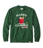 L.L.Bean x Peanuts Adults' Sweatshirt, Crewneck, Happy Camper