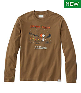 L.L.Bean x Peanuts Men's Long-Sleeve T-Shirt, Happy Trails