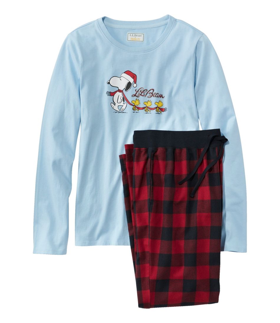 Women's L.L.Bean x Peanuts Camp Pajama Set Snoopy