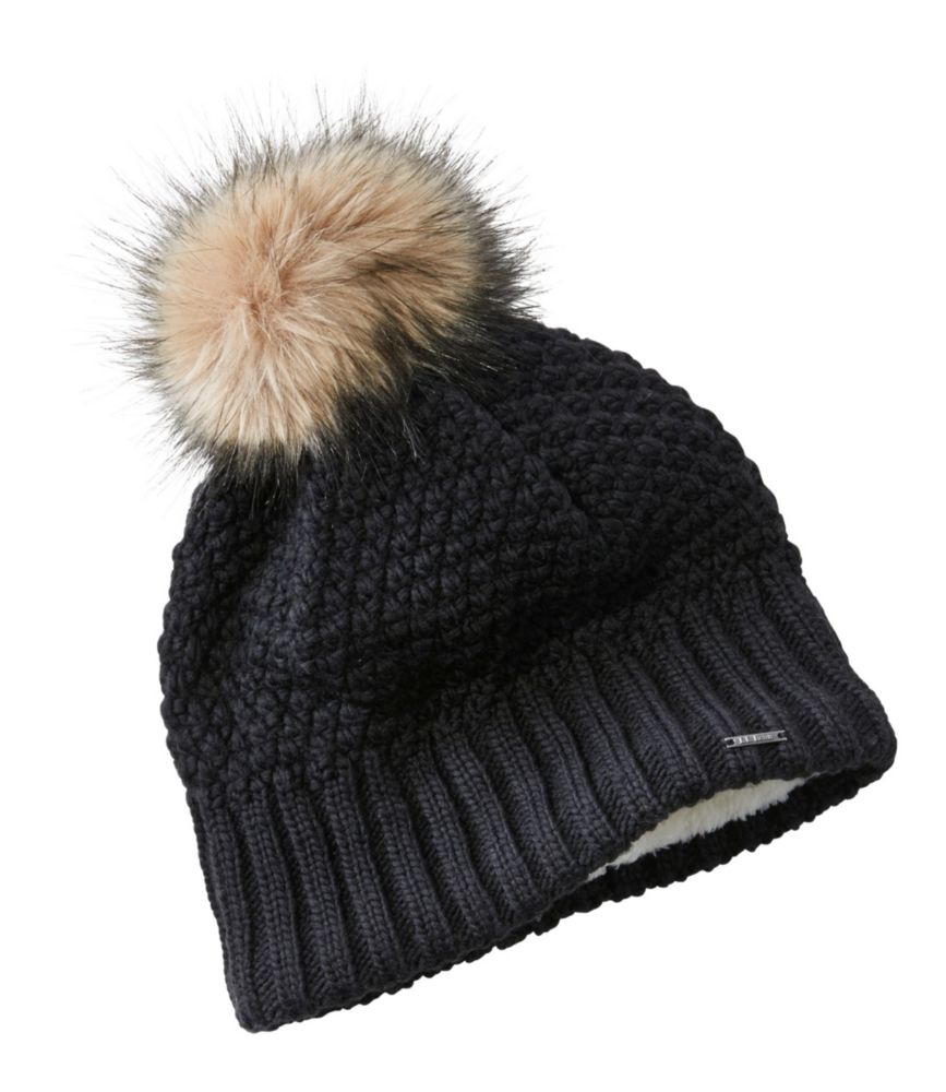 Women's Wicked Cozy Knit Pom Hat, Black, small image number 1