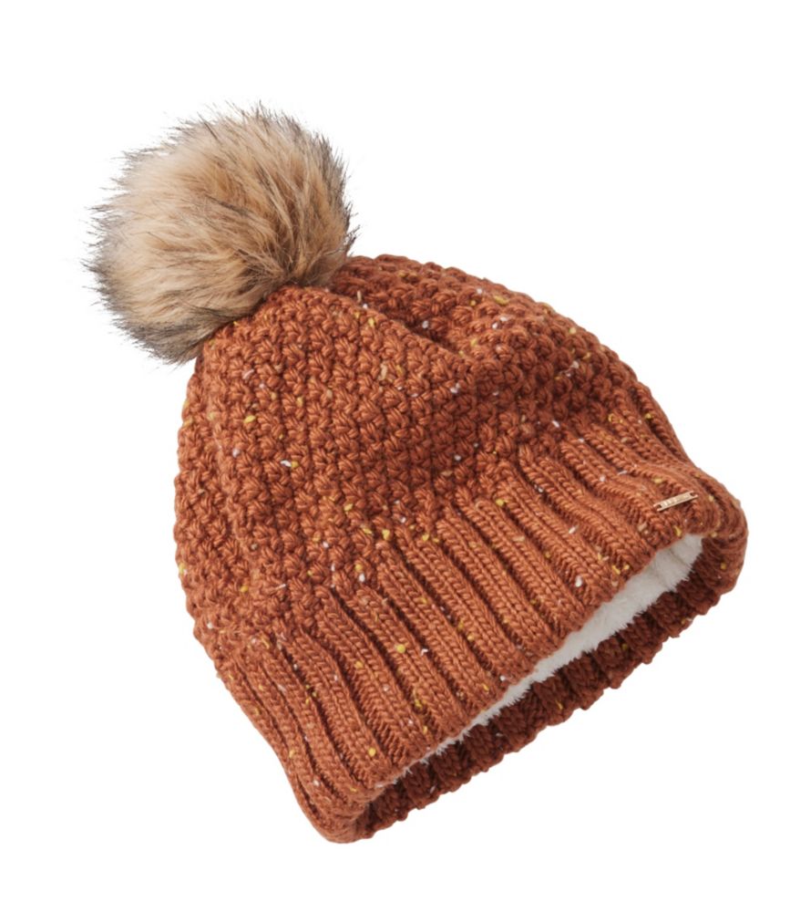 Women's Wicked Cozy Knit Pom Hat, Gingerbread, small image number 1