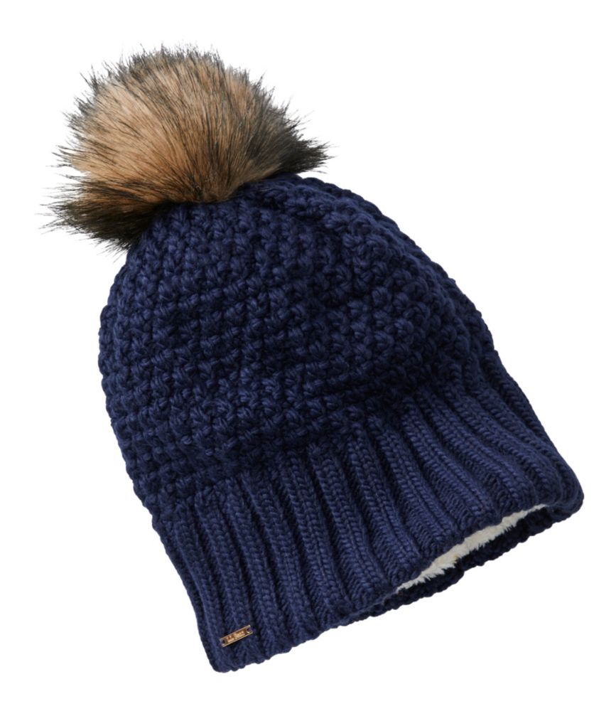 Women's Wicked Cozy Knit Pom Hat, Navy, small image number 1