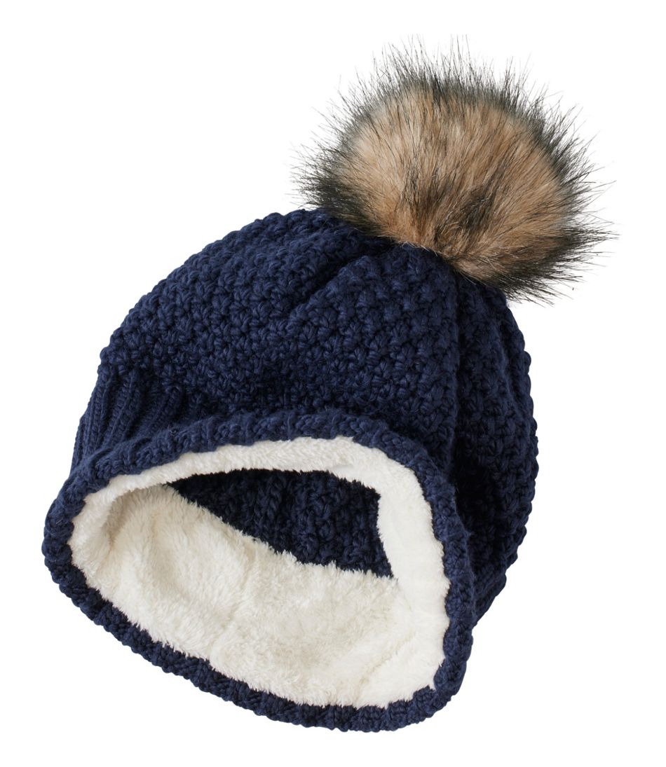 Women's Wicked Cozy Knit Pom Hat Navy Osfa, Synthetic | L.L.Bean