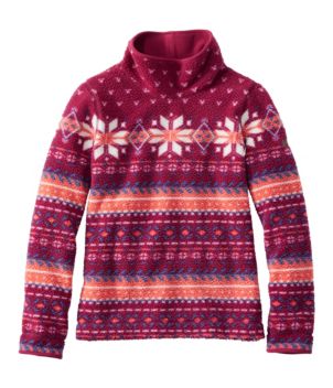 Women's Cozy Cottage Fleece, Funnelneck Pullover Fair Isle