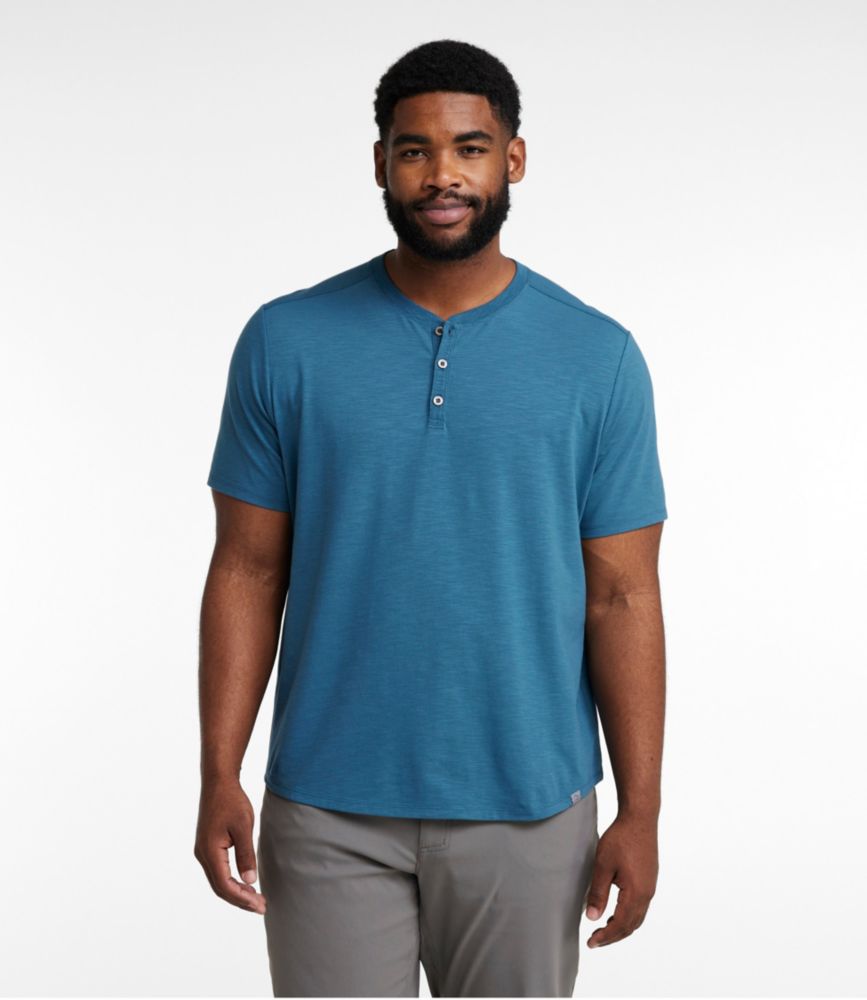 Men's Explorer Slub Tee, Short-Sleeve Henley