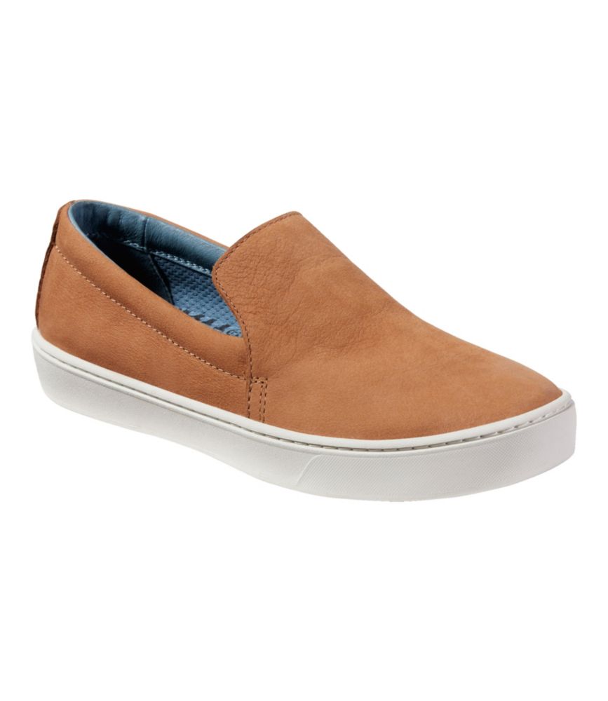 Women's Eco Bay Leather Slip-Ons, Light Coffee/Slate Blue, small image number 6