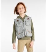 Kids' Emerger Fishing Vest Anchor Gray L 14-16, Synthetic Nylon | L.L.Bean