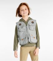 Kids' Emerger Fishing Vest Anchor Gray L 14-16, Synthetic Nylon | L.L.Bean