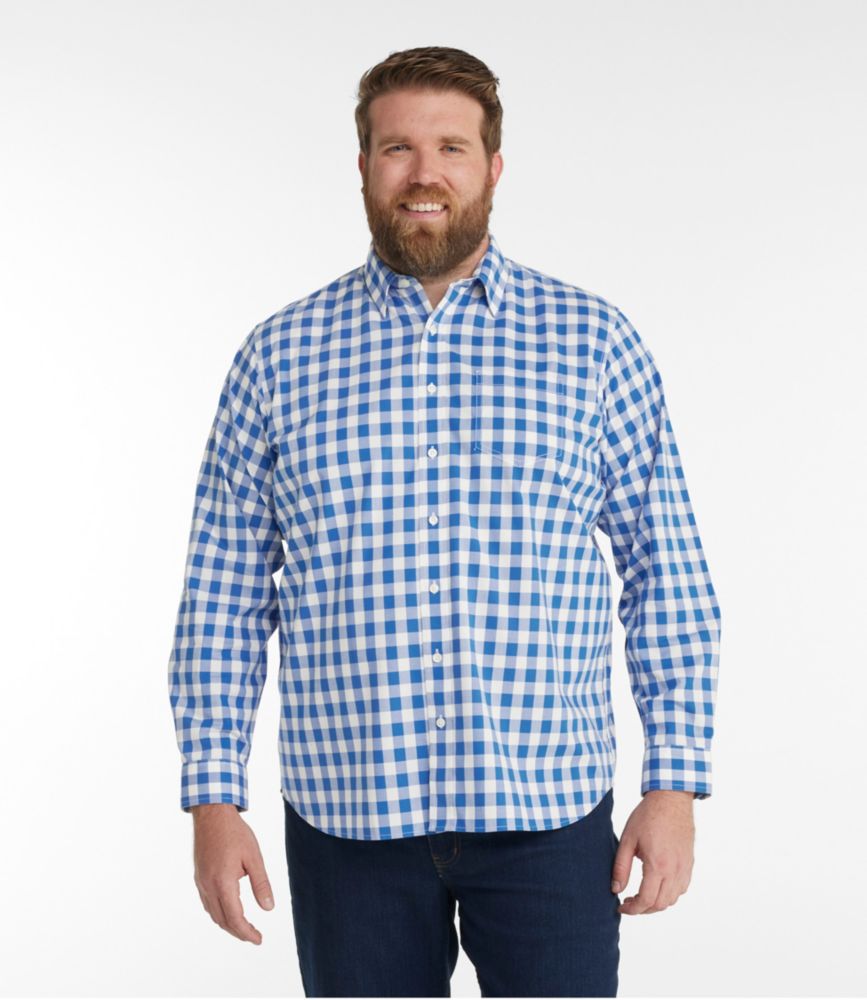 Men's Bean's Wrinkle-Free Everyday Shirt, Traditional Untucked Fit, Plaid, Long-Sleeve, Blue Ridge, small image number 4