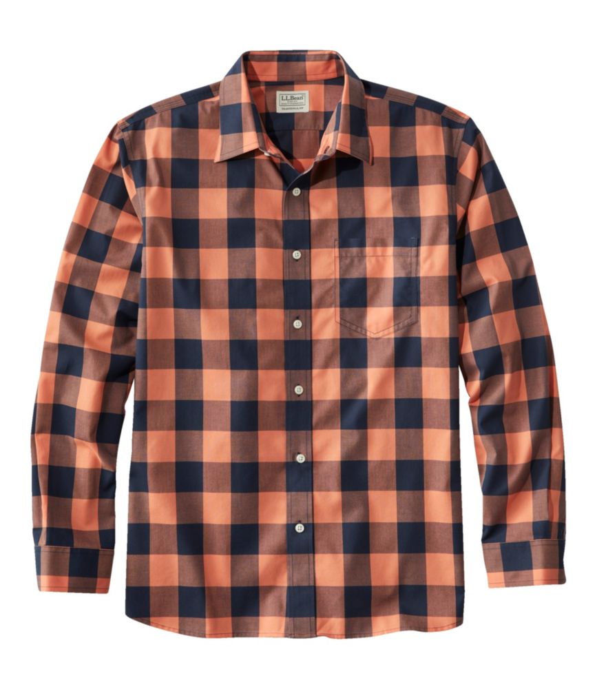 Men's Bean's Wrinkle-Free Everyday Shirt, Traditional Untucked Fit, Plaid, Long-Sleeve