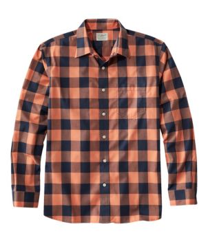 Men's Bean's Wrinkle-Free Everyday Shirt, Traditional Untucked Fit, Plaid, Long-Sleeve