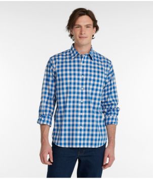 Men's Bean's Wrinkle-Free Everyday Shirt, Traditional Untucked Fit, Plaid, Long-Sleeve