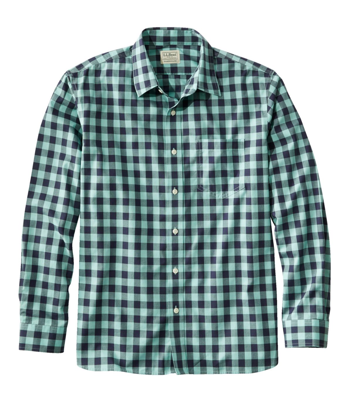 Men's Bean's Wrinkle-Free Everyday Shirt, Traditional Untucked Fit, Plaid, Long-Sleeve