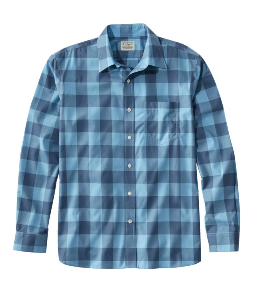 Men's Bean's Wrinkle-Free Everyday Shirt, Traditional Untucked Fit, Plaid, Long-Sleeve, Blue Ridge, small image number 1