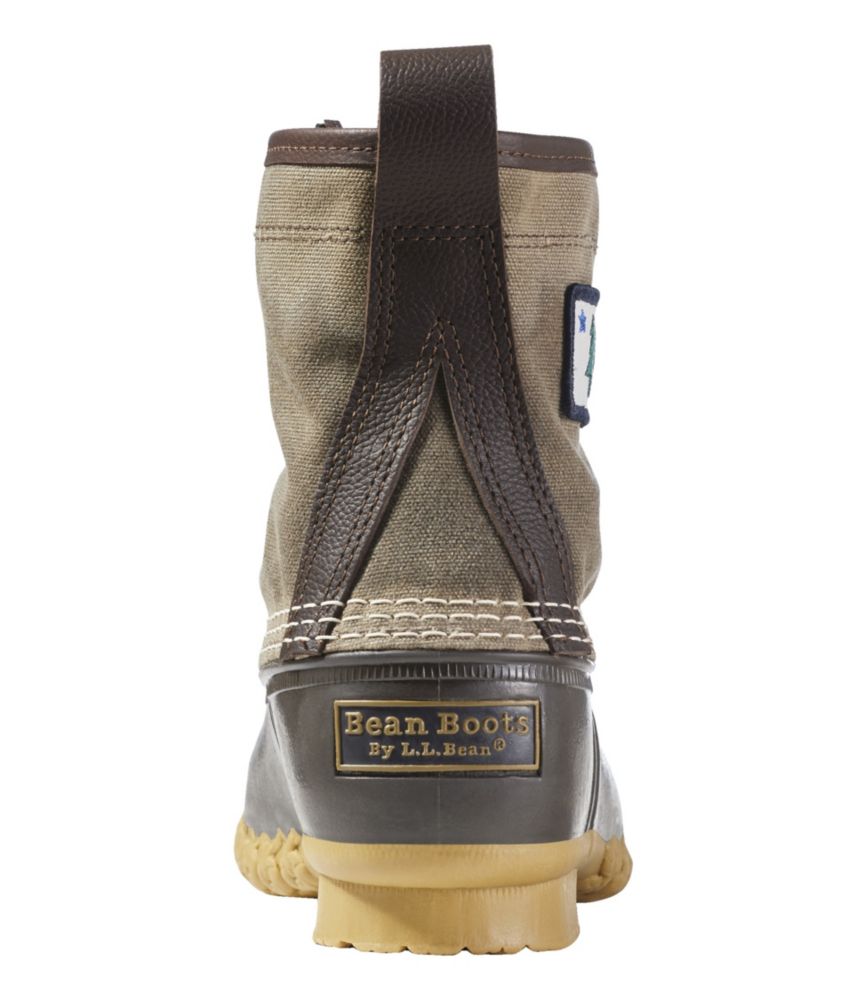 Women's Bean Boots, 8" Waxed Canvas, Vacationland, Field Tan/BBB/Gum/L.L.Bean Vacationland, small image number 3