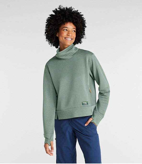 AirLight Knit Funnelneck Pullover, Sea Green Heather, largeimage number 1