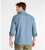 Men's Comfort Stretch Chambray Shirt, Long-Sleeve, Slightly Fitted Untucked Fit