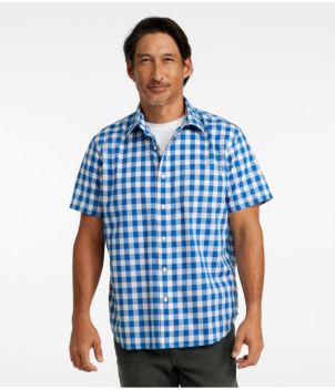 Men's Bean's Wrinkle-Free Everyday Shirt, Traditional Untucked Fit, Plaid, Short-Sleeve