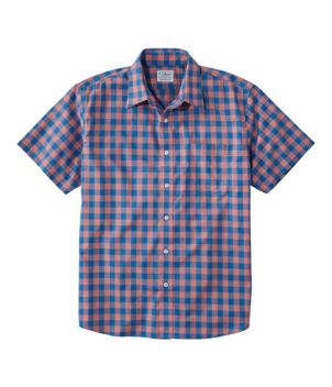 Men's Bean's Wrinkle-Free Everyday Shirt, Traditional Untucked Fit, Plaid, Short-Sleeve