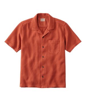 Men's Rugged Waffle Shirt, Traditional Untucked Fit, Short-Sleeve