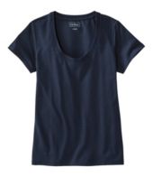 Women's Soft Stretch Supima Tee, Crewneck Short-Sleeve at L.L. Bean