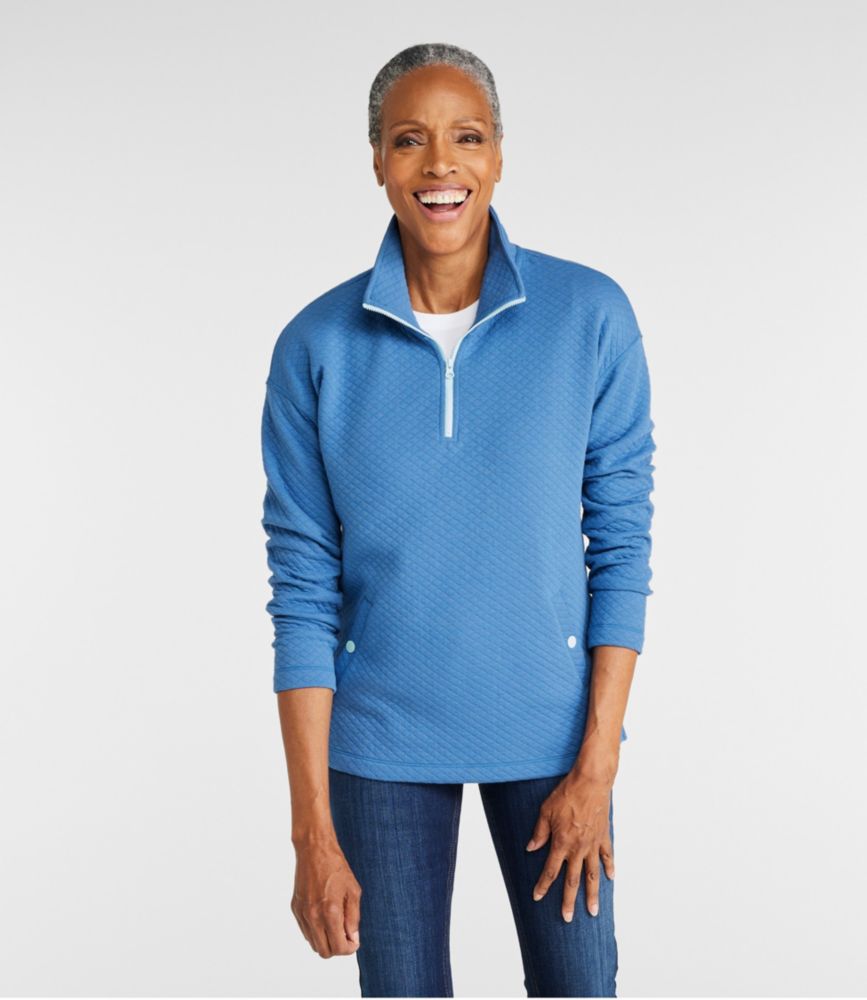 Women's SoftLight Quilted Top, Quarter-Zip, , small image number 1