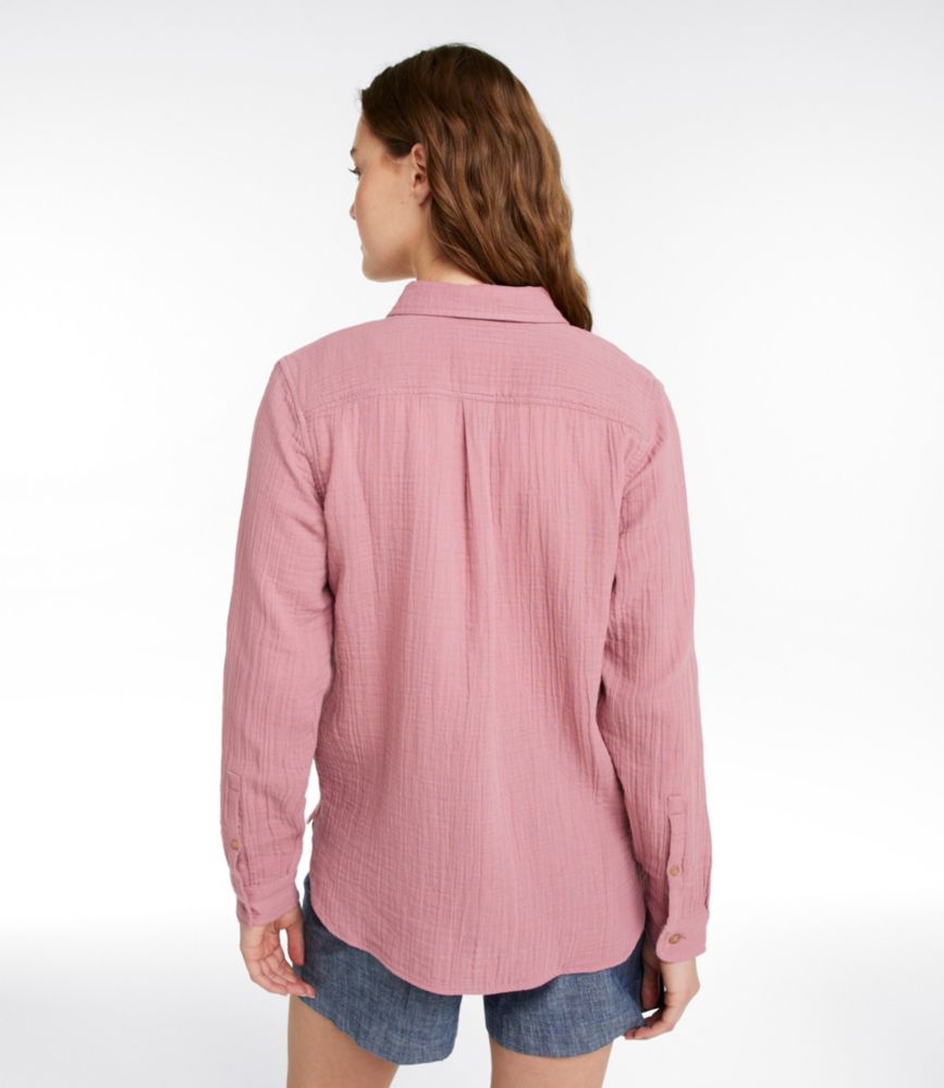 Women's Cloud Gauze Shirt, Long-Sleeve, Coral Quartz, small image number 3