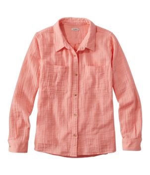 L.L. Bean, Tops, Ll Bean Fishing Outdoor Button Down Shirt Womens Large  Petite Peach Vented