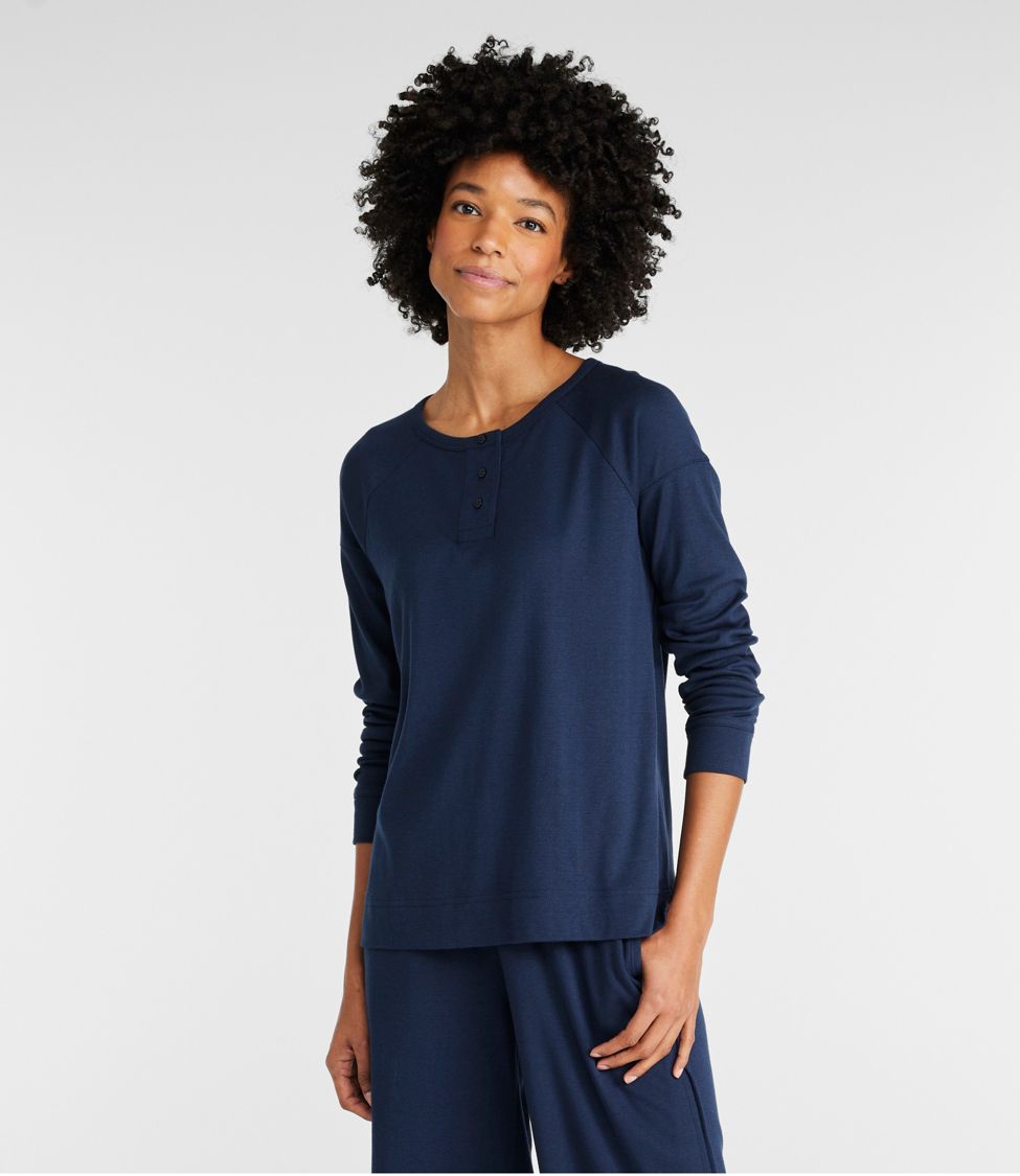 Women's Restorative Sleepwear, Long-Sleeve Henley at L.L. Bean