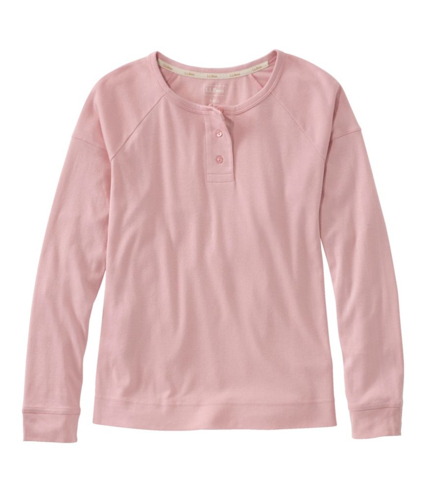 Women's Restorative Sleepwear, Long-Sleeve Henley, Muted Rose, small image number 1