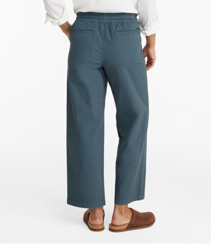 Women's Stretch Ripstop Pull-On Pants, Wide-Leg Ankle, Katahdin Khaki, small image number 3