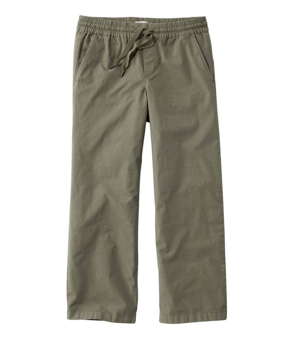 Women's Stretch Ripstop Pull-On Pants, Wide-Leg Ankle | Pants at L.L.Bean