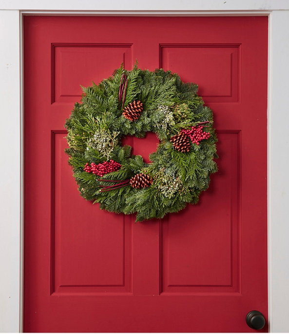 Woodland Canella Berry Wreath 20", One Color, large image number 1