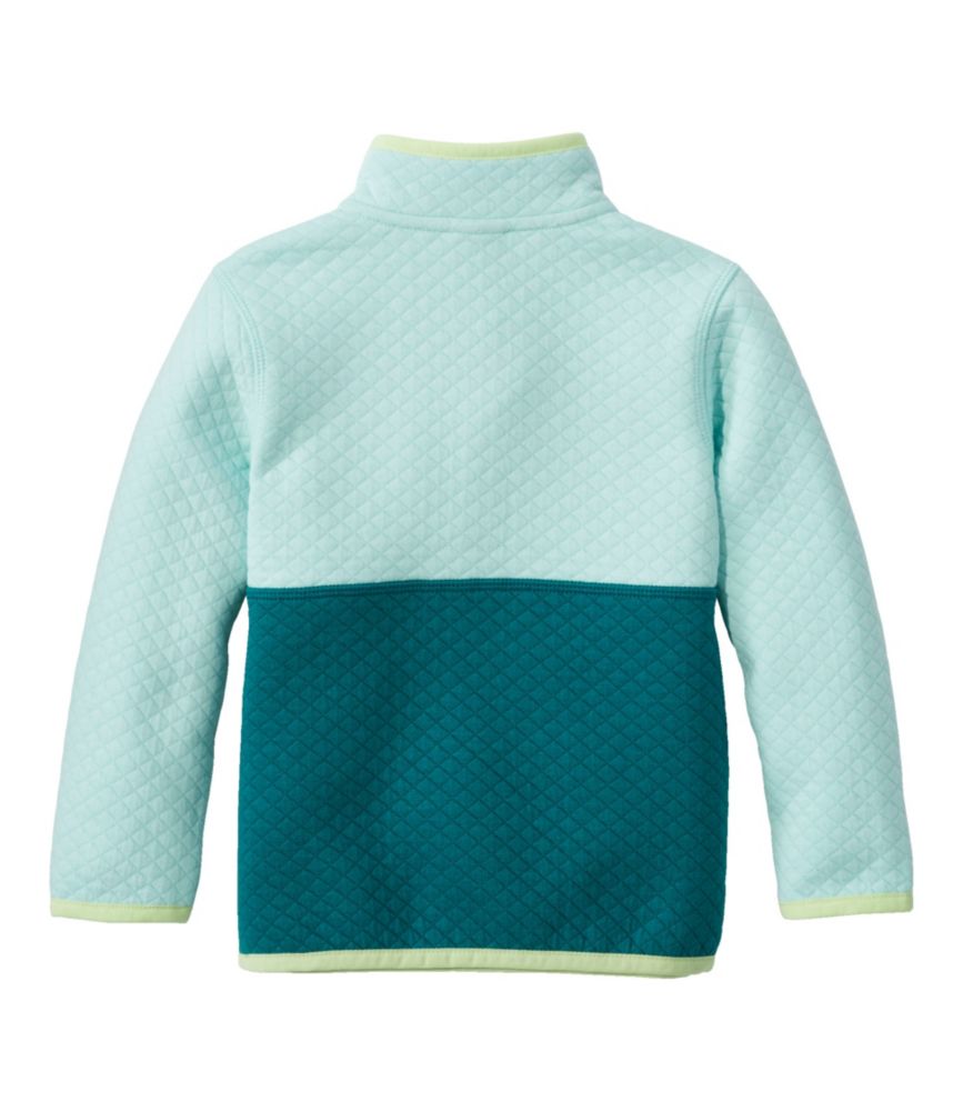 Infants' and Toddlers' Quilted Quarter-Snap Pullover, Colorblock, Cool Sea Blue/Warm Teal Color Block, small image number 4