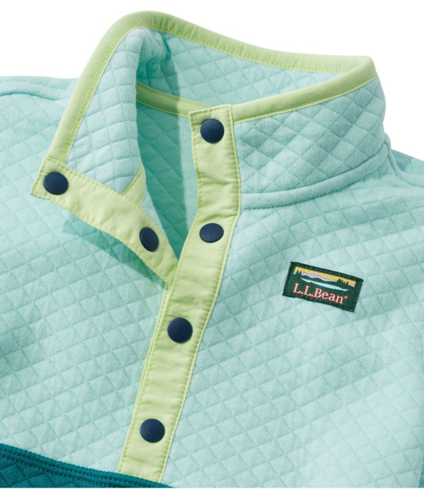 Infants' and Toddlers' Quilted Quarter-Snap Pullover, Colorblock, Cool Sea Blue/Warm Teal Color Block, small image number 5