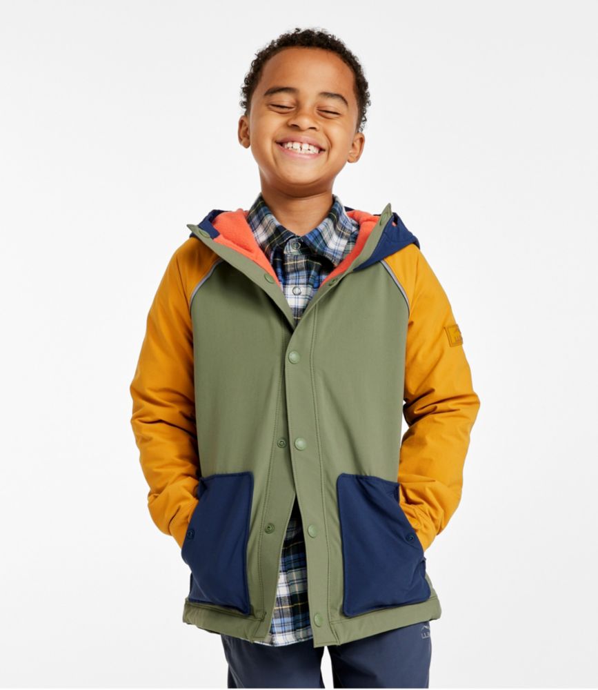 Kids' Boundless Softshell Jacket, Colorblock, Deep Olive, small image number 3