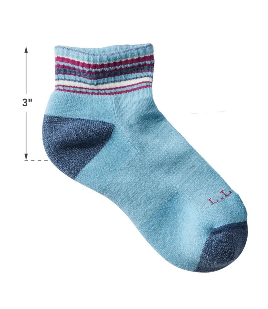 Kids' L.L.Bean Katahdin Socks, Quarter-Crew, Cool Sea Blue, small image number 2