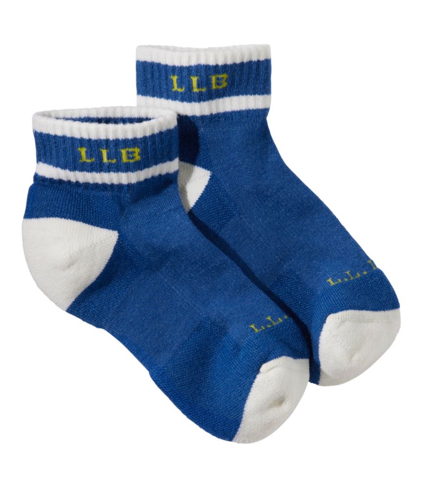 Kids' L.L.Bean Katahdin Socks, Quarter-Crew, Arctic Blue/Sailcloth, small image number 1