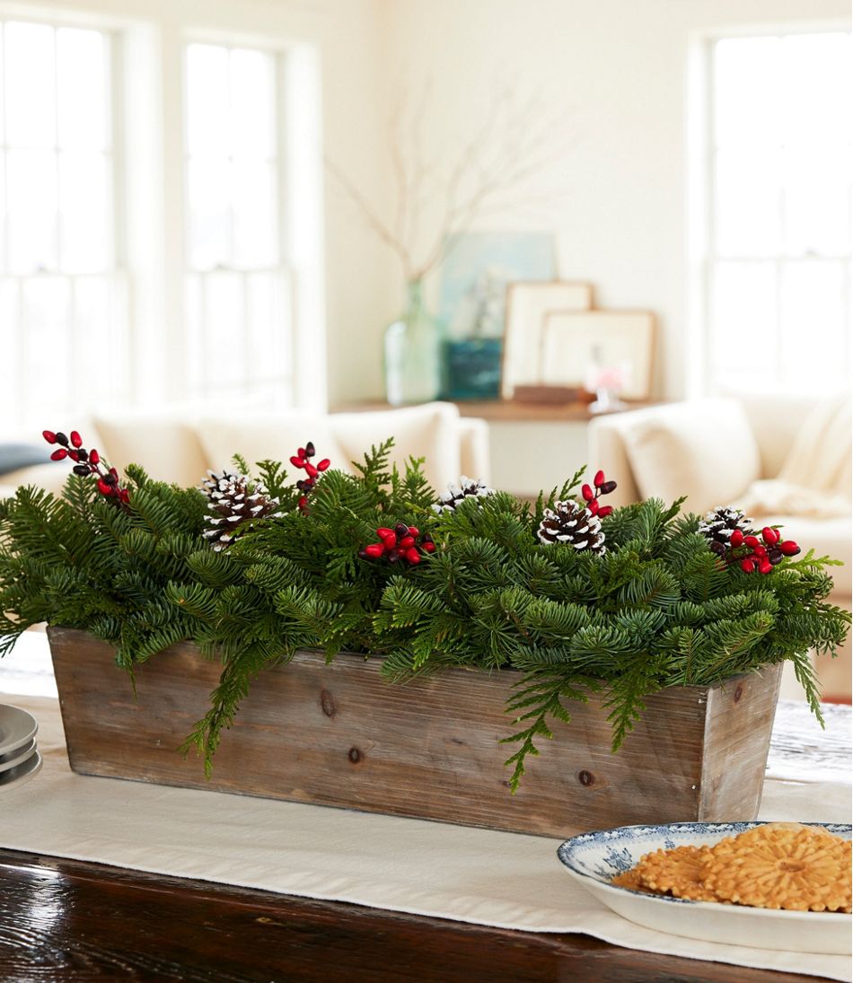 Woodland Berry Runner Centerpiece | Fresh Wreaths & Greenery at L.L.Bean