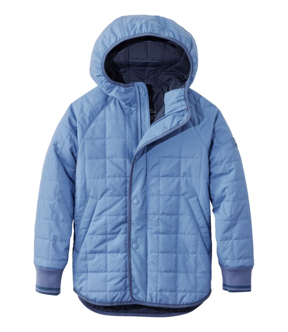 Kids' L.L.Bean Cozy Quilted Jacket Moonlight Blue L 14-16, Synthetic