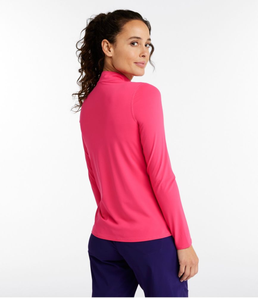 Women's SunSmart® UPF 50+ Sun Shirt, Quarter-Zip, Cobalt, small image number 3