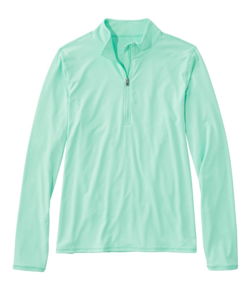 Women's SunSmart® UPF 50+ Sun Shirt, Quarter-Zip, Beach Glass, small image number 1