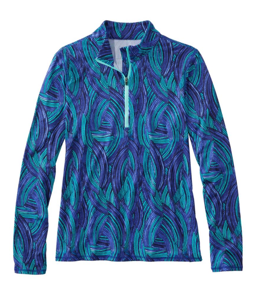 Women's SunSmart® UPF 50+ Sun Shirt, QuarterZip Print CoverUps