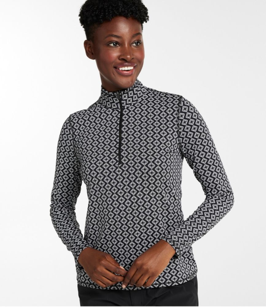 Women's SunSmart® UPF 50+ Sun Shirt, Quarter-Zip Print