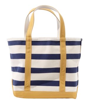 Boat and Tote, Zip-Top with Pocket Natural/Blue, Canvas/Rubber/Nylon | L.L.Bean