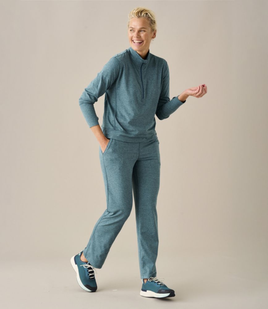 Women's VentureSoft Pullover, Quarter-Zip, Dark Teal Blue Marl, small image number 5
