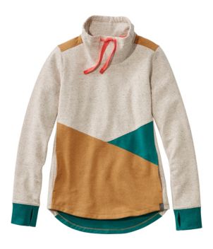 Women's L.L.Bean Cozy Mixed-Knit Pullover, Colorblock