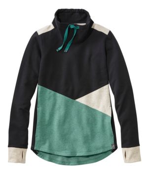 Women's L.L.Bean Cozy Mixed-Knit Pullover, Colorblock