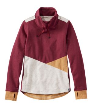 Women's L.L.Bean Cozy Mixed-Knit Pullover, Colorblock